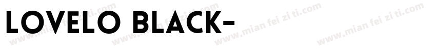 lovelo Black字体转换